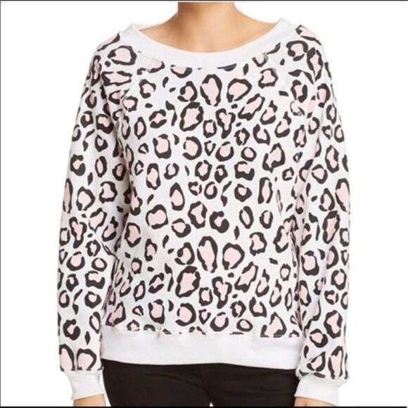WILDFOX | White Leopard Crewneck Sweatshirt Small - Picture 1 of 6